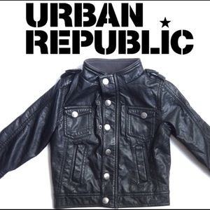 Urban Republic KID Black Faux Leather, Size: 3T